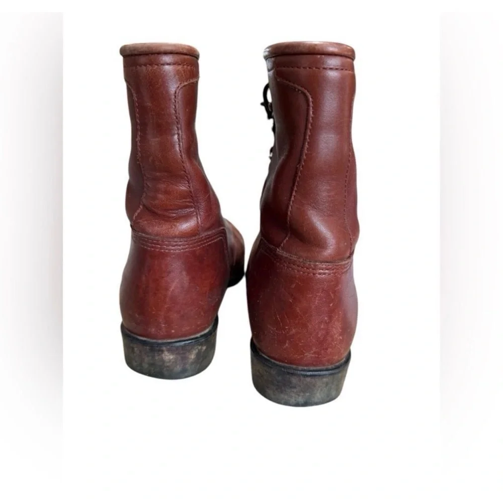 Ariat Brown Leather Lace-Up Boots